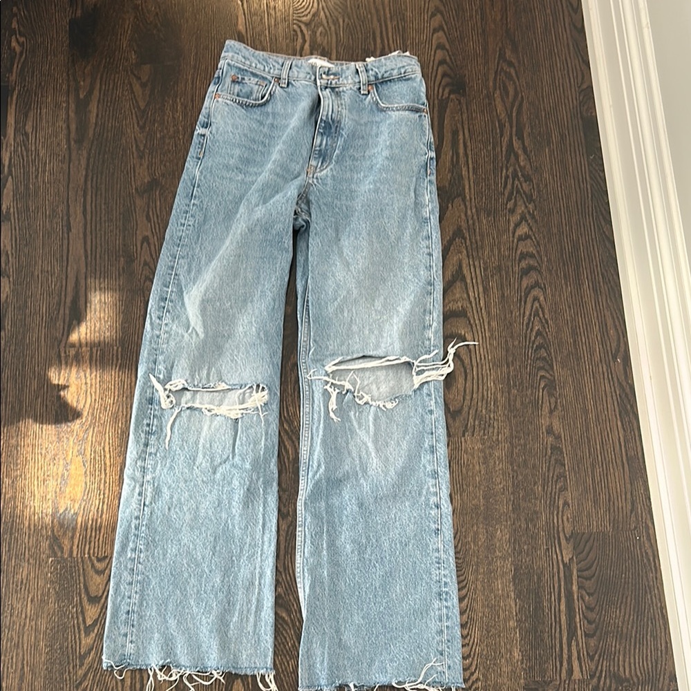 Zara Distressed Blue Women's Jeans